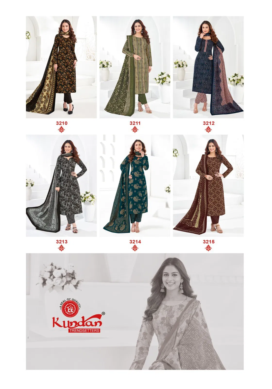 k4u Vol 32 By Kundan Pure Cotton Wholesale Kurti With Bottom Dupatta In India